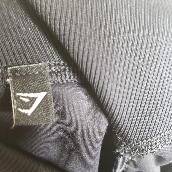 Gymshark Whitney Simmons Butt Scrunch Rib Waist Black Leggings - Picture 9 of 10